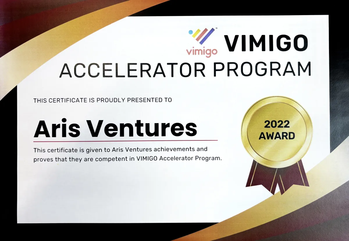 Vimigo Accelerator Program award